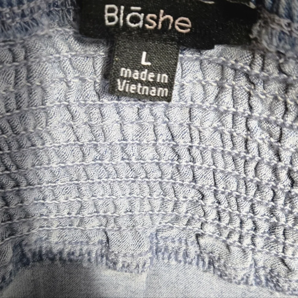 Blue Denim Mini Dress - Picture 3 of 5